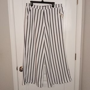 Wide Leg Dress Pants Palazzos with Stretch Waistband Sz. 3X